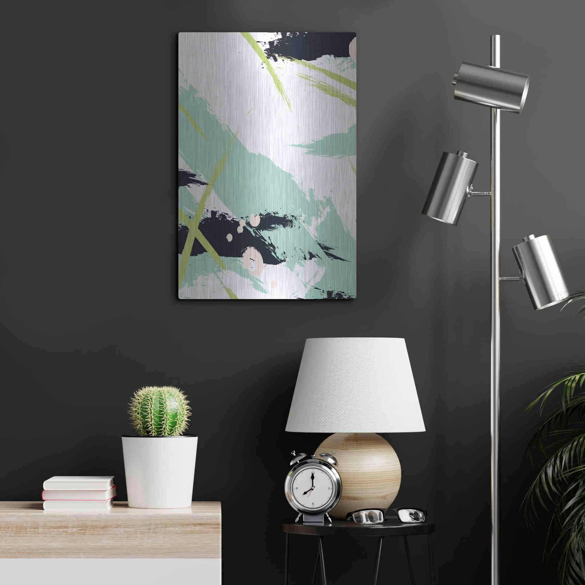 Luxe Metal Art 'Turquoise' by Incado, Metal Wall Art,16x24