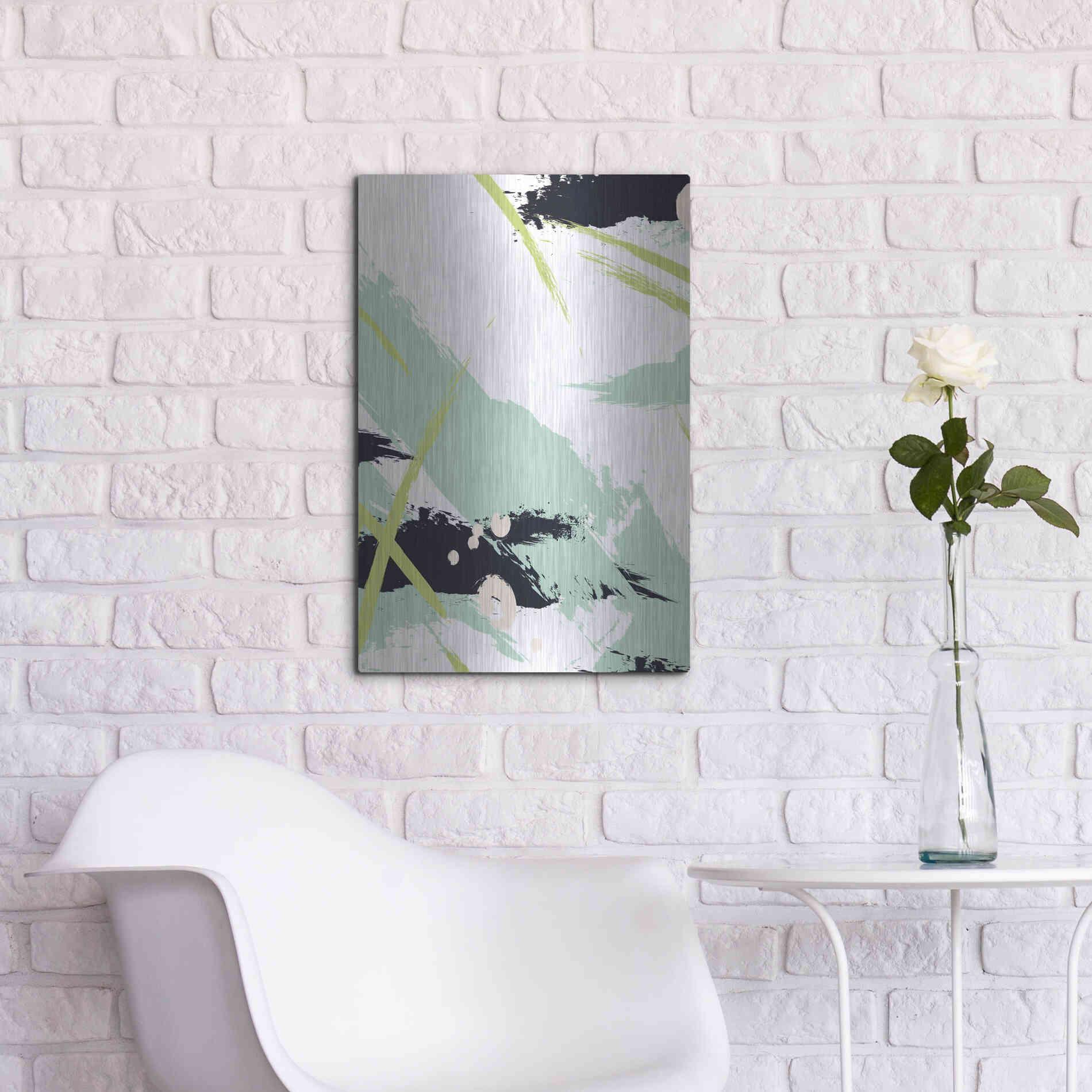 Luxe Metal Art 'Turquoise' by Incado, Metal Wall Art,16x24