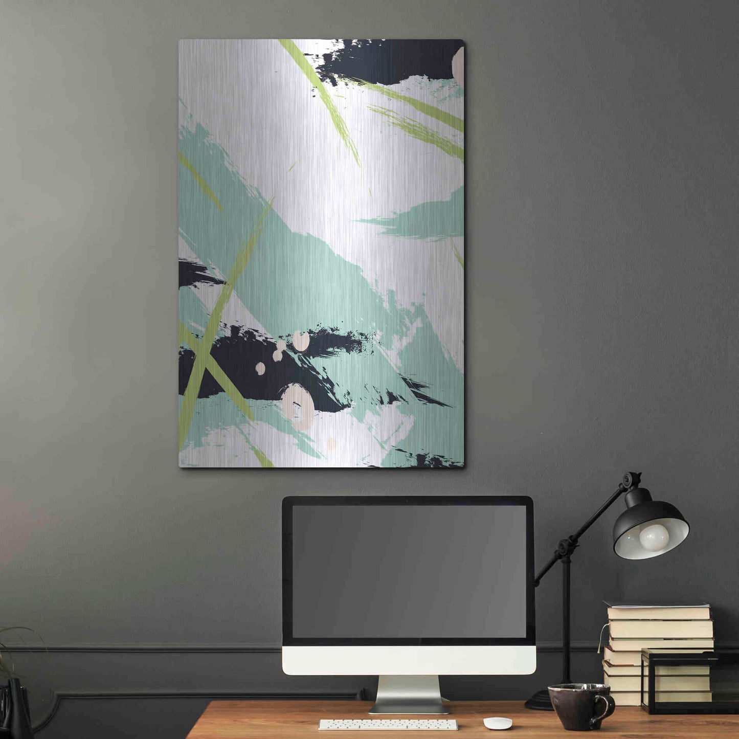 Luxe Metal Art 'Turquoise' by Incado, Metal Wall Art,24x36