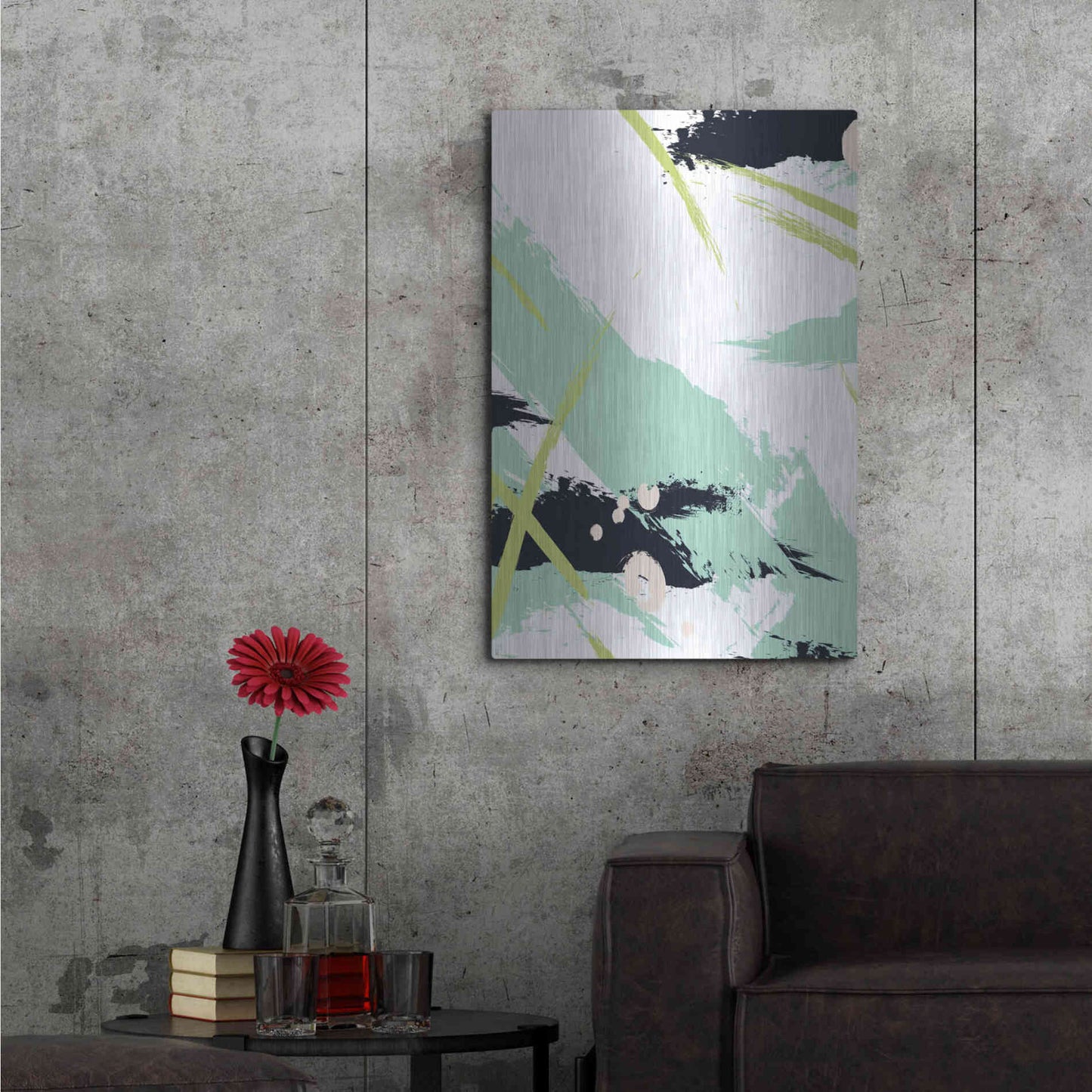 Luxe Metal Art 'Turquoise' by Incado, Metal Wall Art,24x36