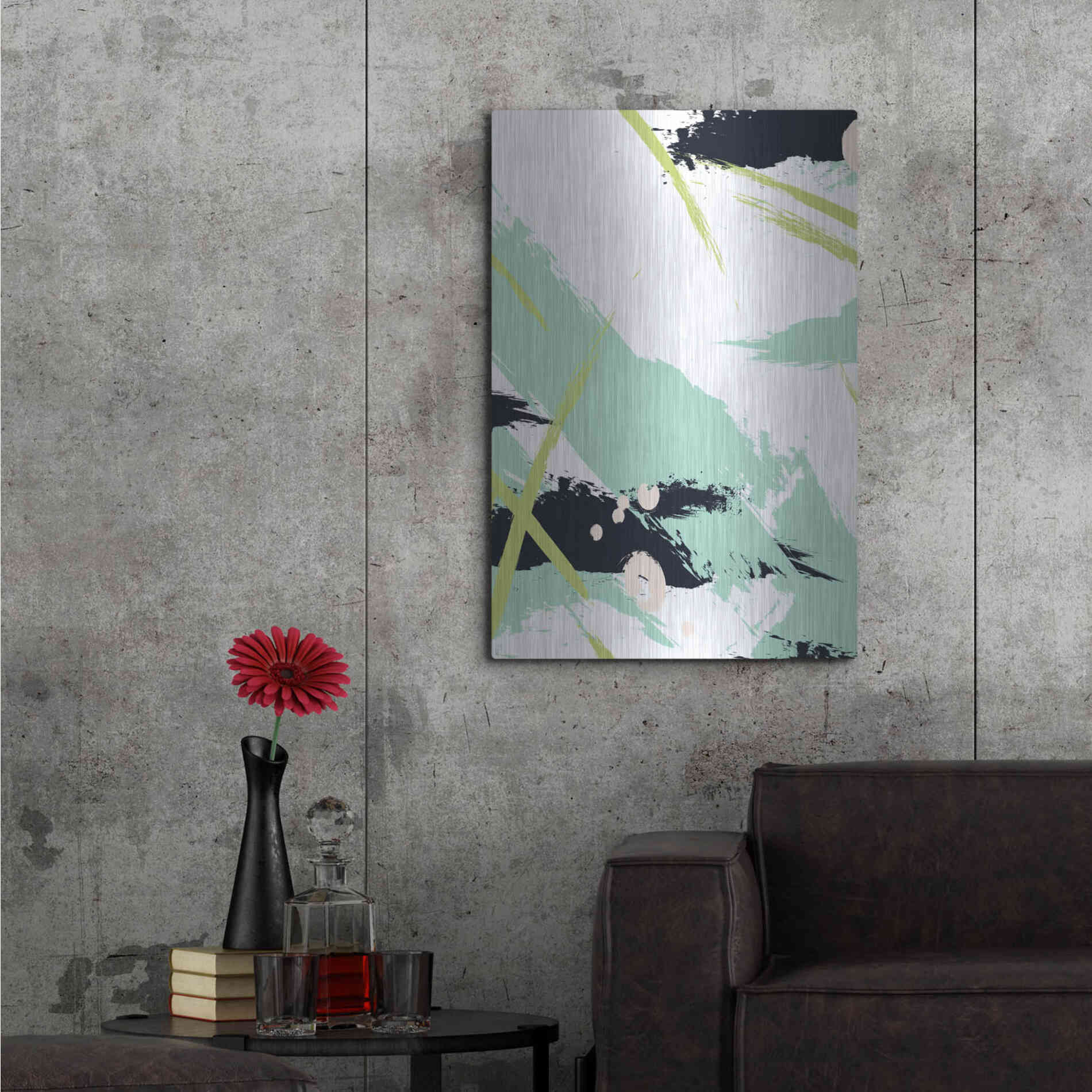 Luxe Metal Art 'Turquoise' by Incado, Metal Wall Art,24x36