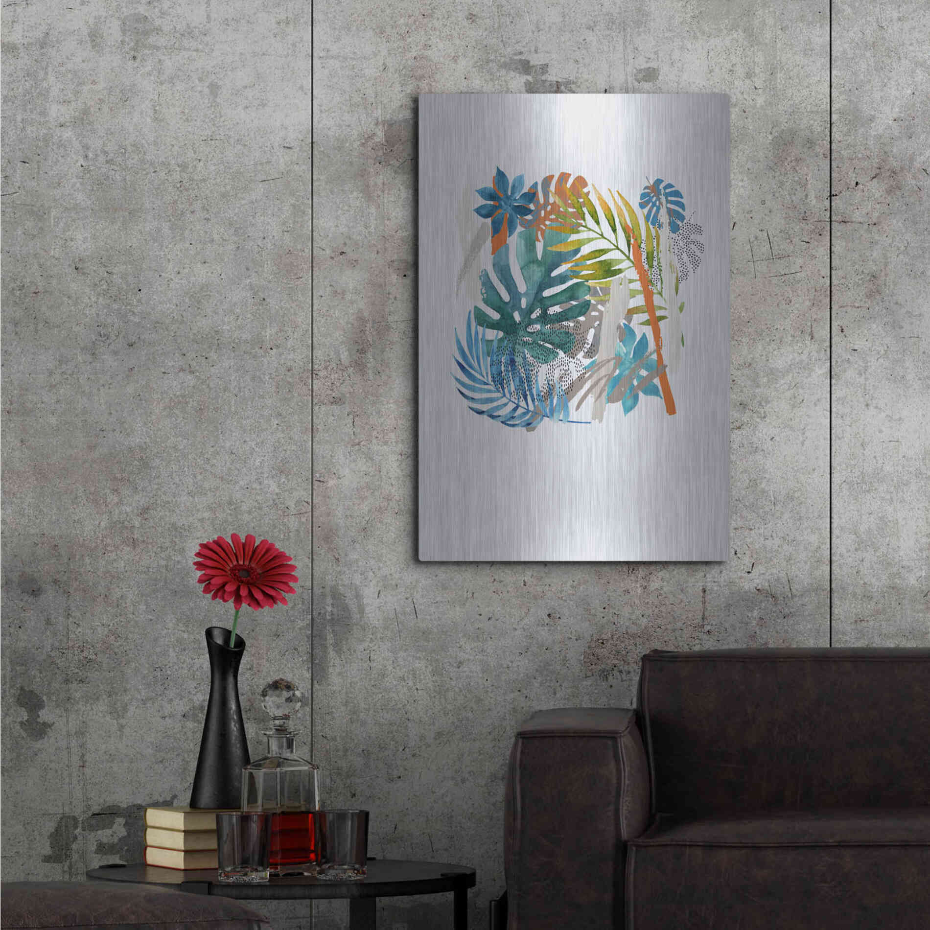 Luxe Metal Art 'Vibes I' by Incado, Metal Wall Art,24x36