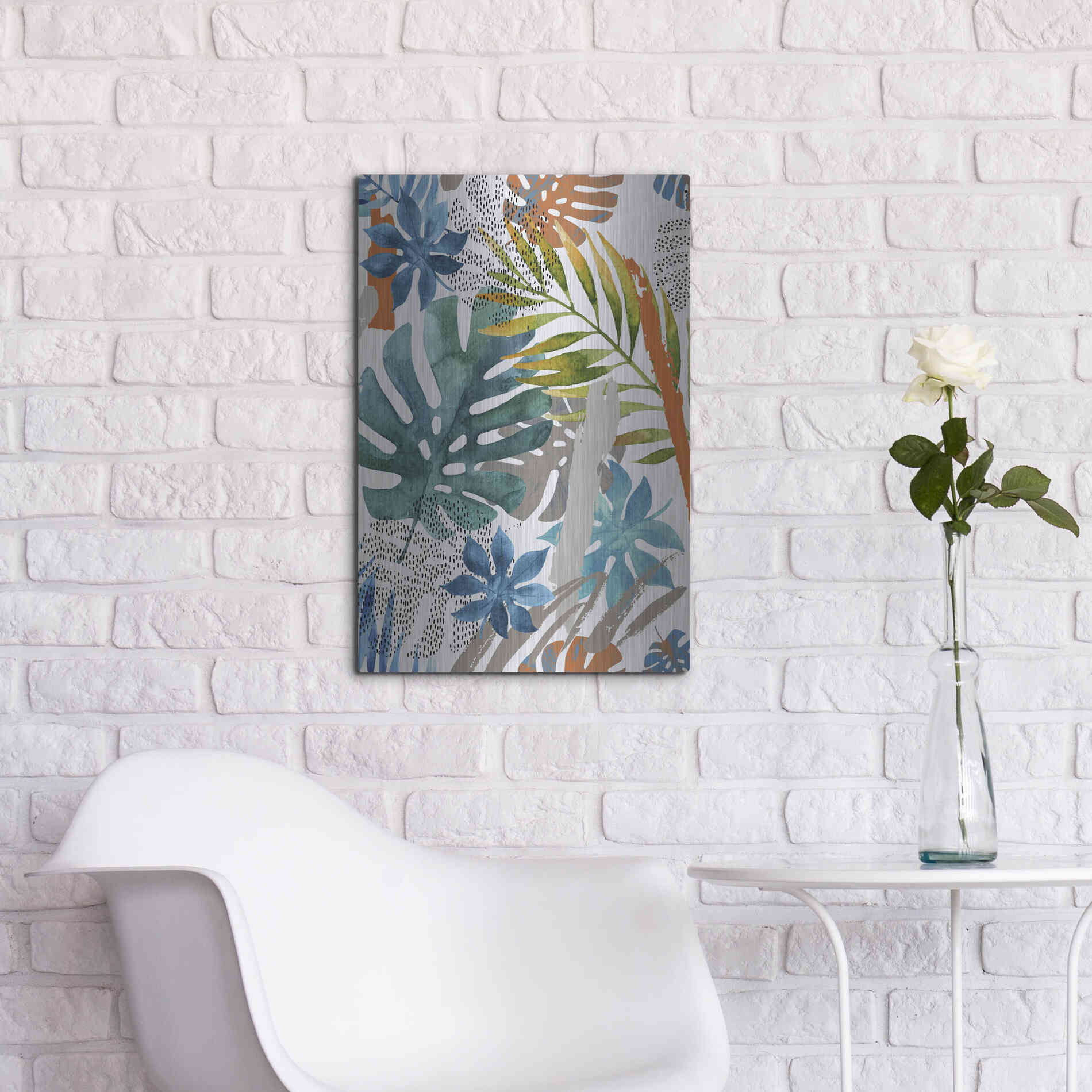 Luxe Metal Art 'Vibes II' by Incado, Metal Wall Art,16x24