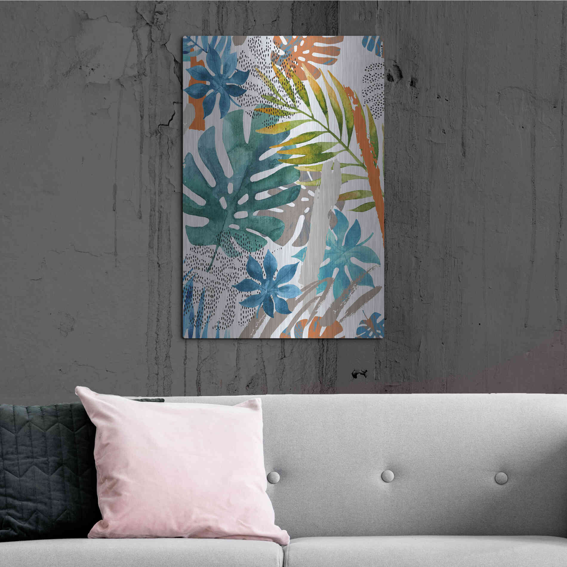 Luxe Metal Art 'Vibes II' by Incado, Metal Wall Art,24x36