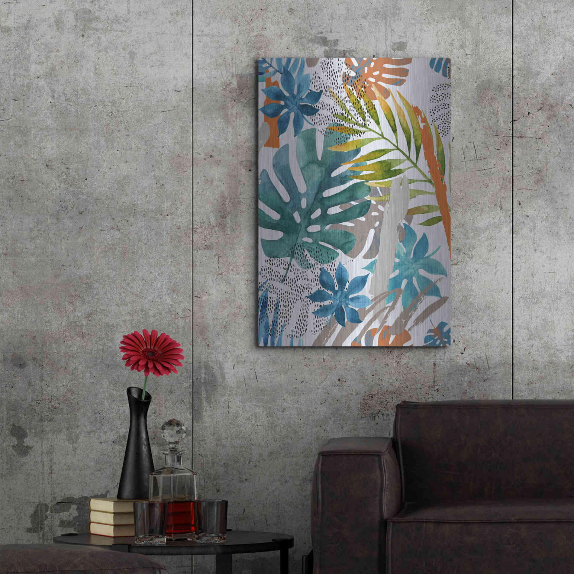 Luxe Metal Art 'Vibes II' by Incado, Metal Wall Art,24x36