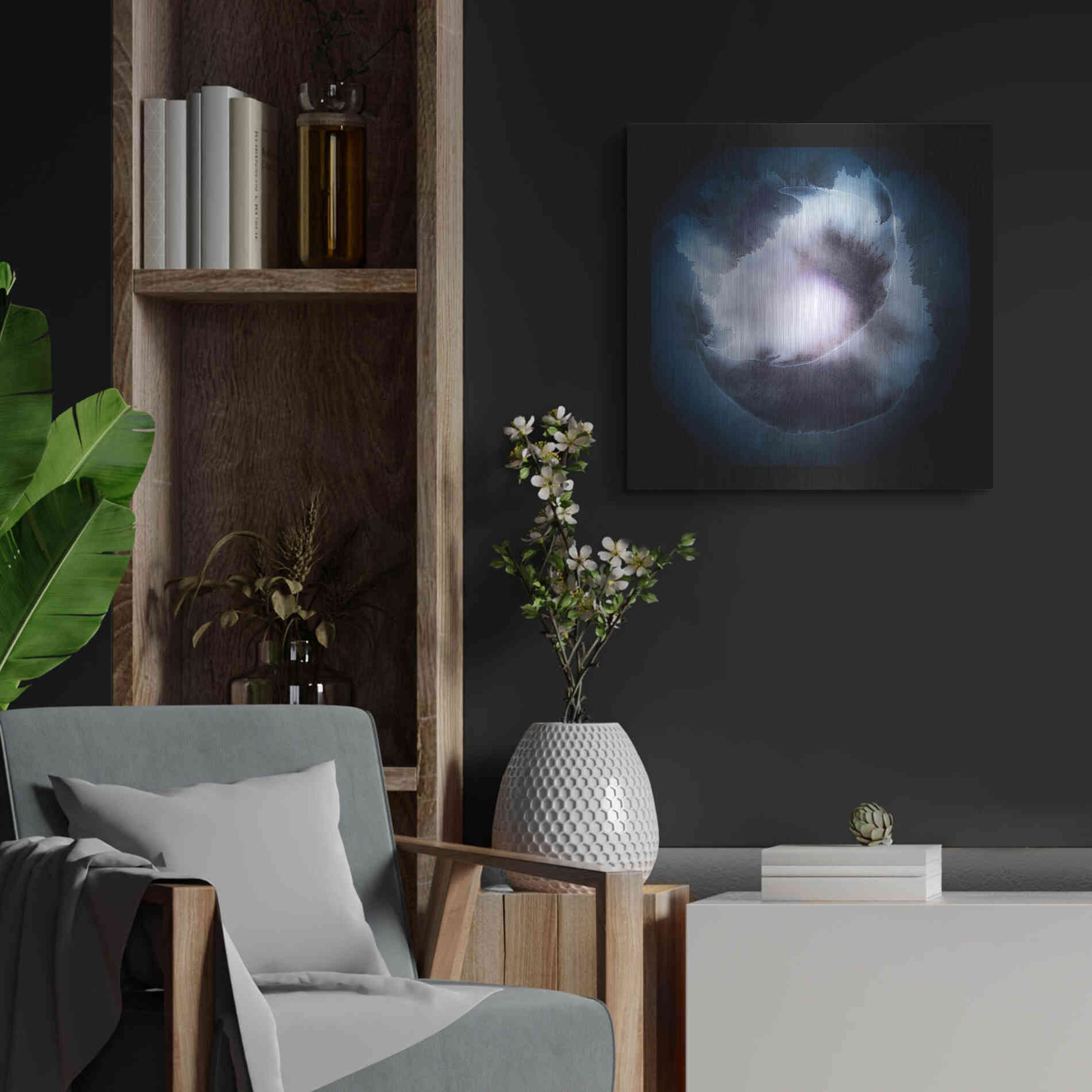 Luxe Metal Art 'Water Color Drop' by Incado, Metal Wall Art,24x24