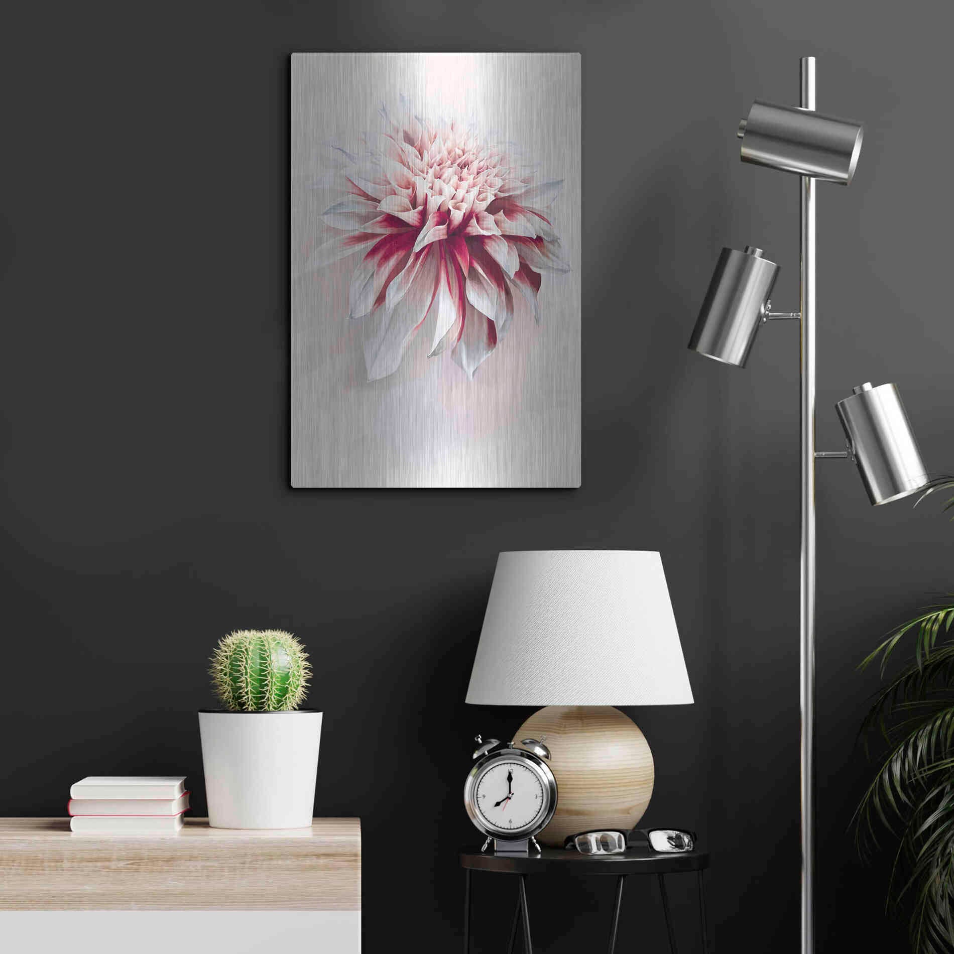 Luxe Metal Art 'Water Dahlia' by Incado, Metal Wall Art,16x24