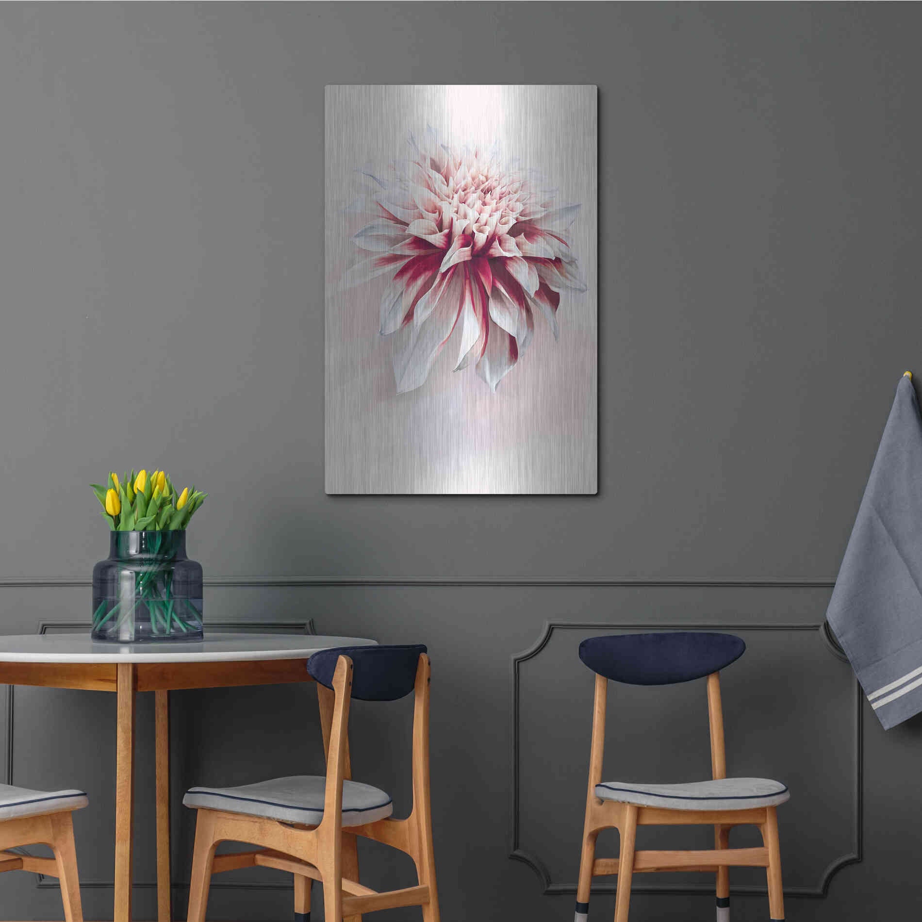 Luxe Metal Art 'Water Dahlia' by Incado, Metal Wall Art,24x36