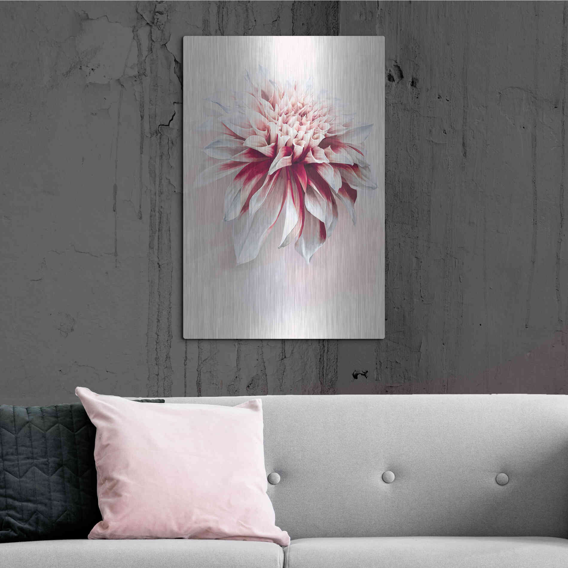 Luxe Metal Art 'Water Dahlia' by Incado, Metal Wall Art,24x36