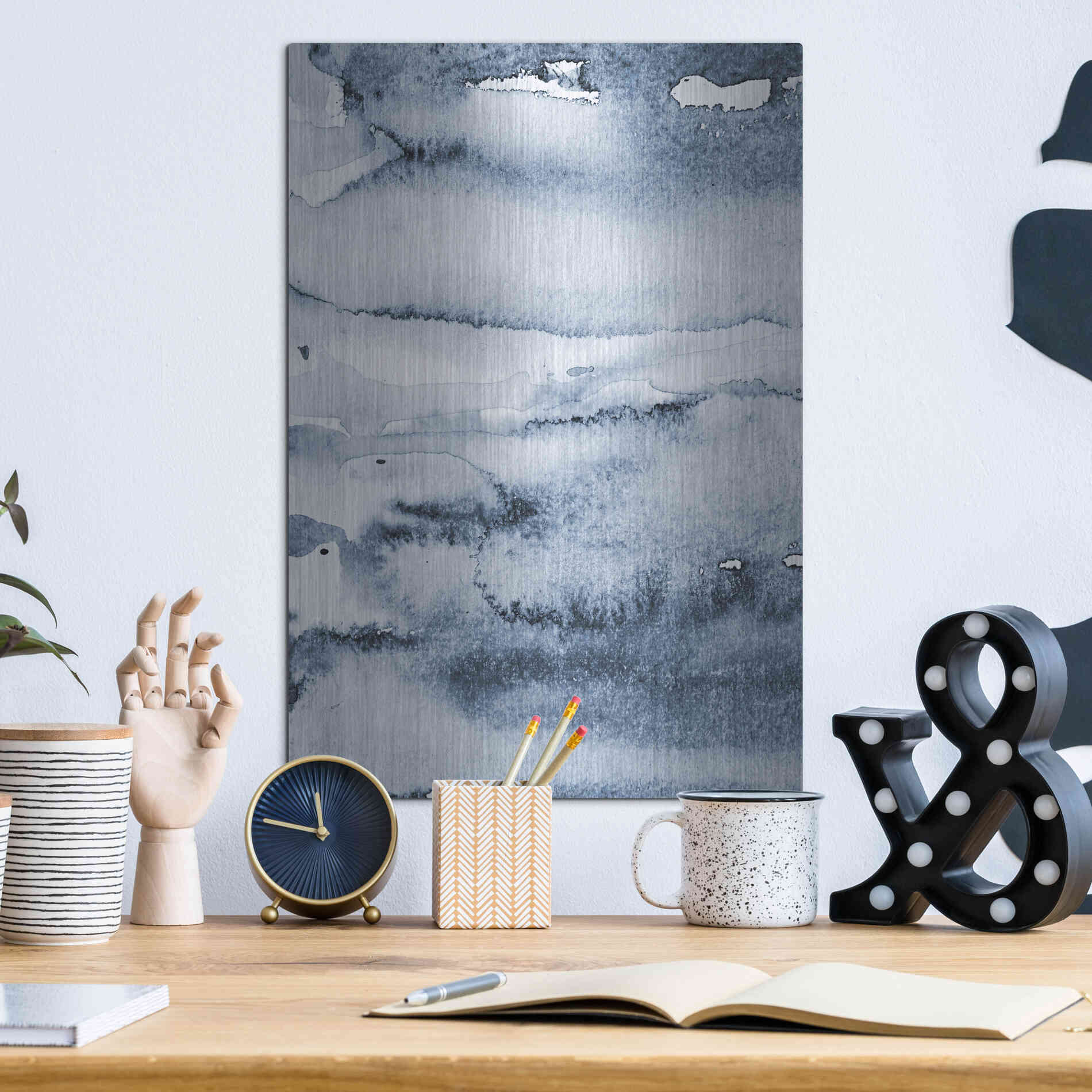 Luxe Metal Art 'Water I' by Incado, Metal Wall Art,12x16