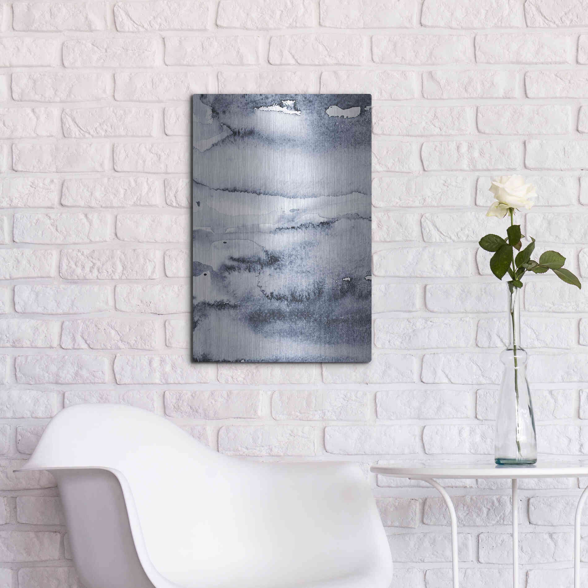 Luxe Metal Art 'Water I' by Incado, Metal Wall Art,16x24