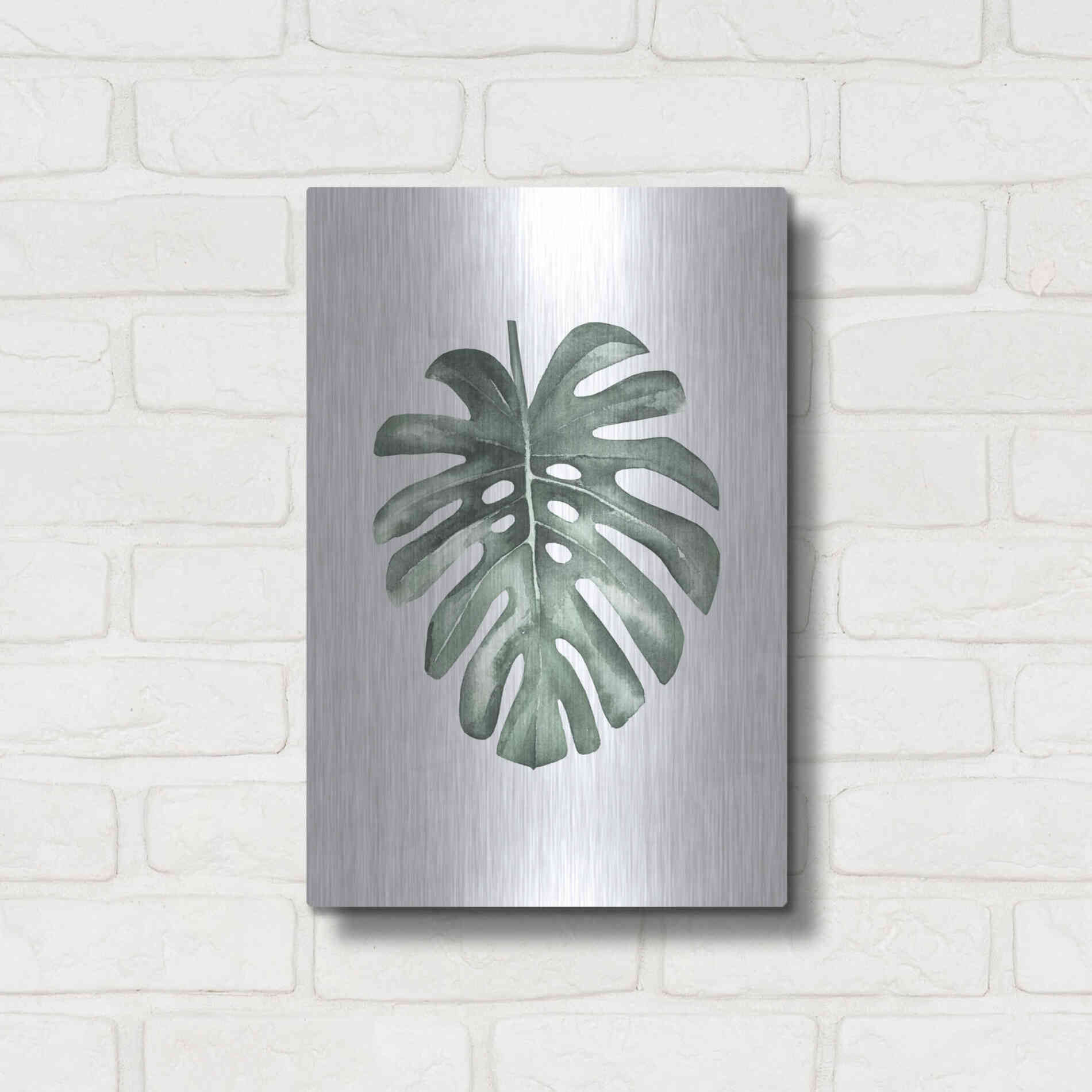 Luxe Metal Art 'Water Leaf' by Incado, Metal Wall Art,12x16