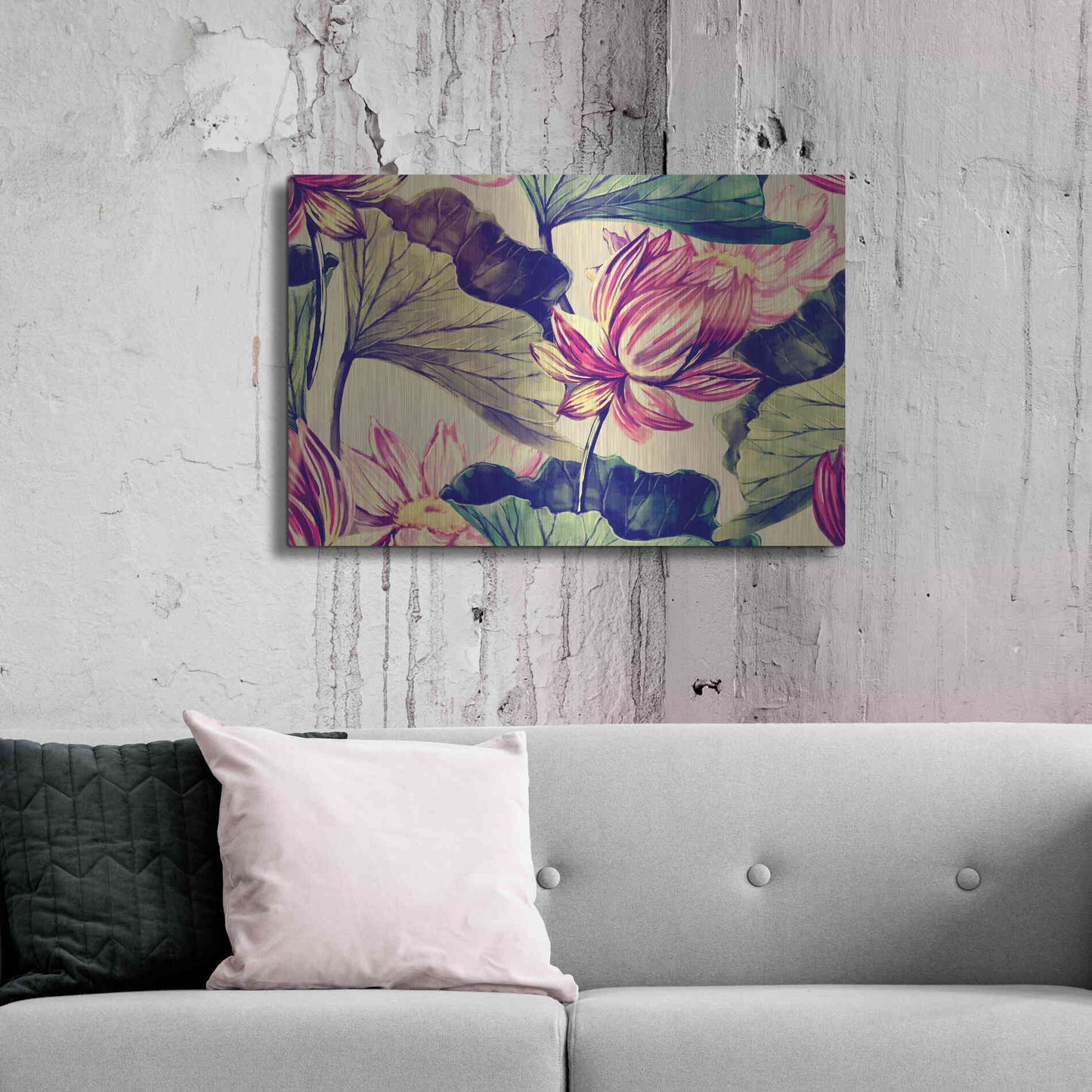 Luxe Metal Art 'Water Lily' by Incado, Metal Wall Art,36x24