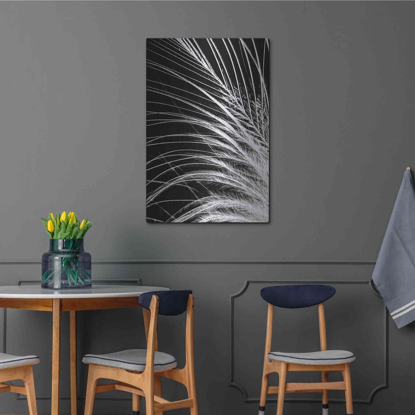 Luxe Metal Art 'White Feather' by Incado, Metal Wall Art,24x36