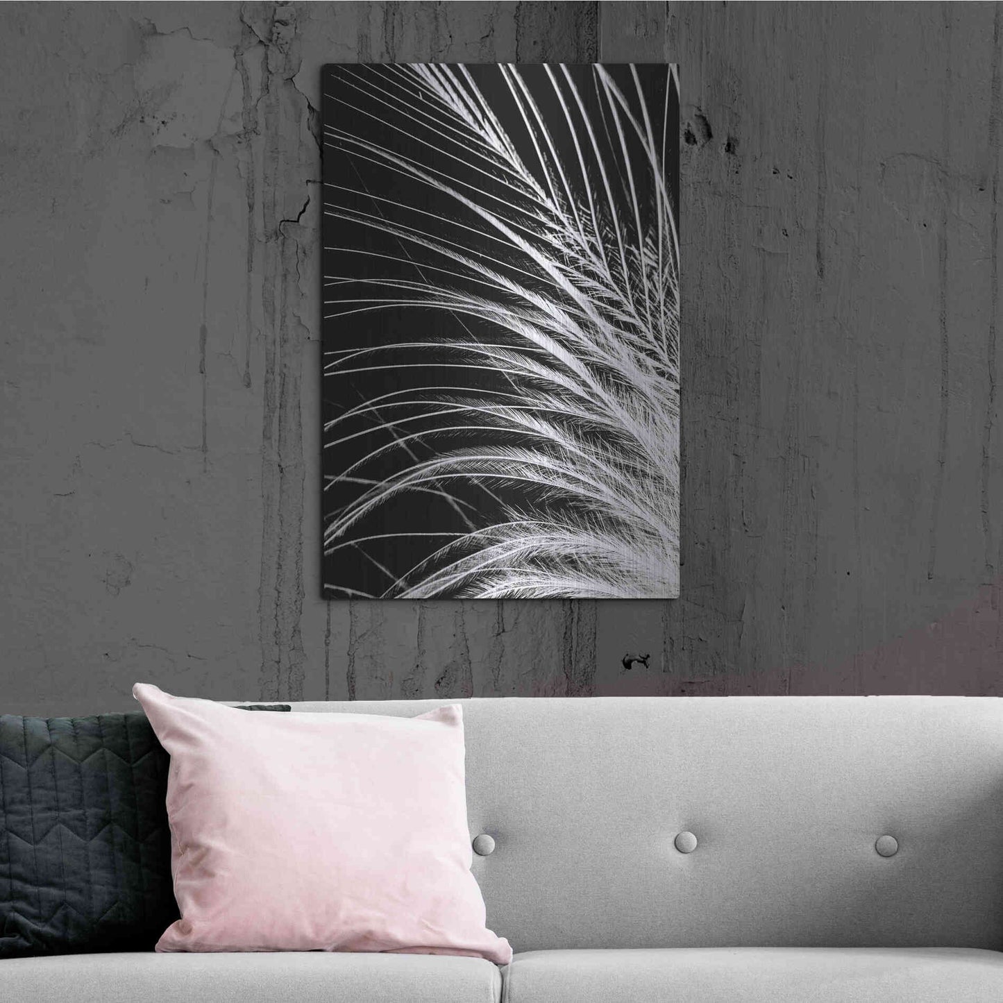 Luxe Metal Art 'White Feather' by Incado, Metal Wall Art,24x36