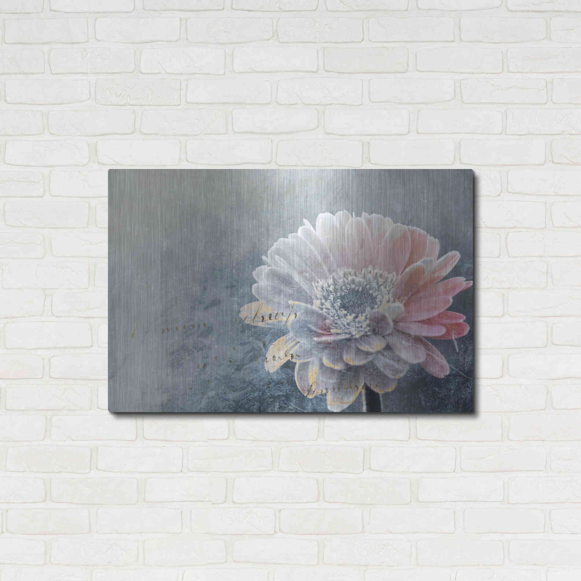 Luxe Metal Art 'Winter Flower' by Incado, Metal Wall Art,36x24