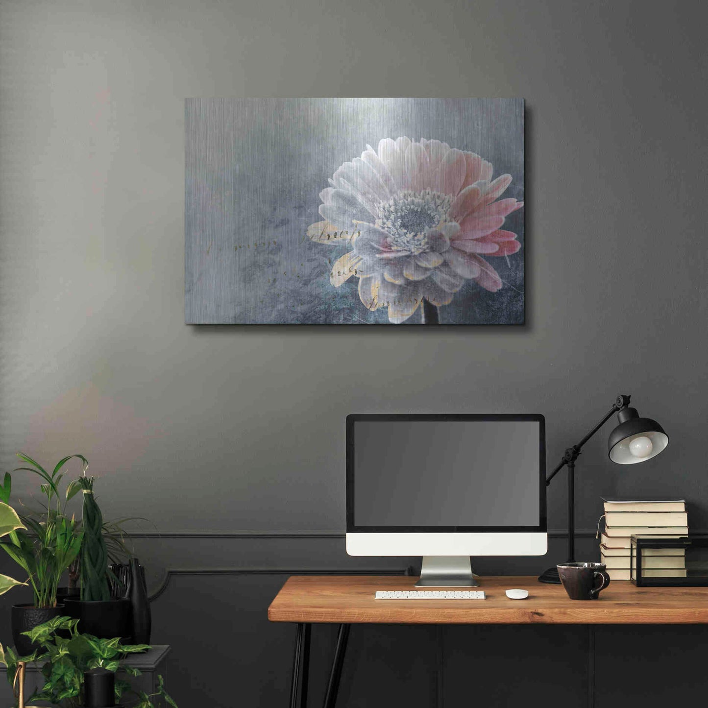 Luxe Metal Art 'Winter Flower' by Incado, Metal Wall Art,36x24