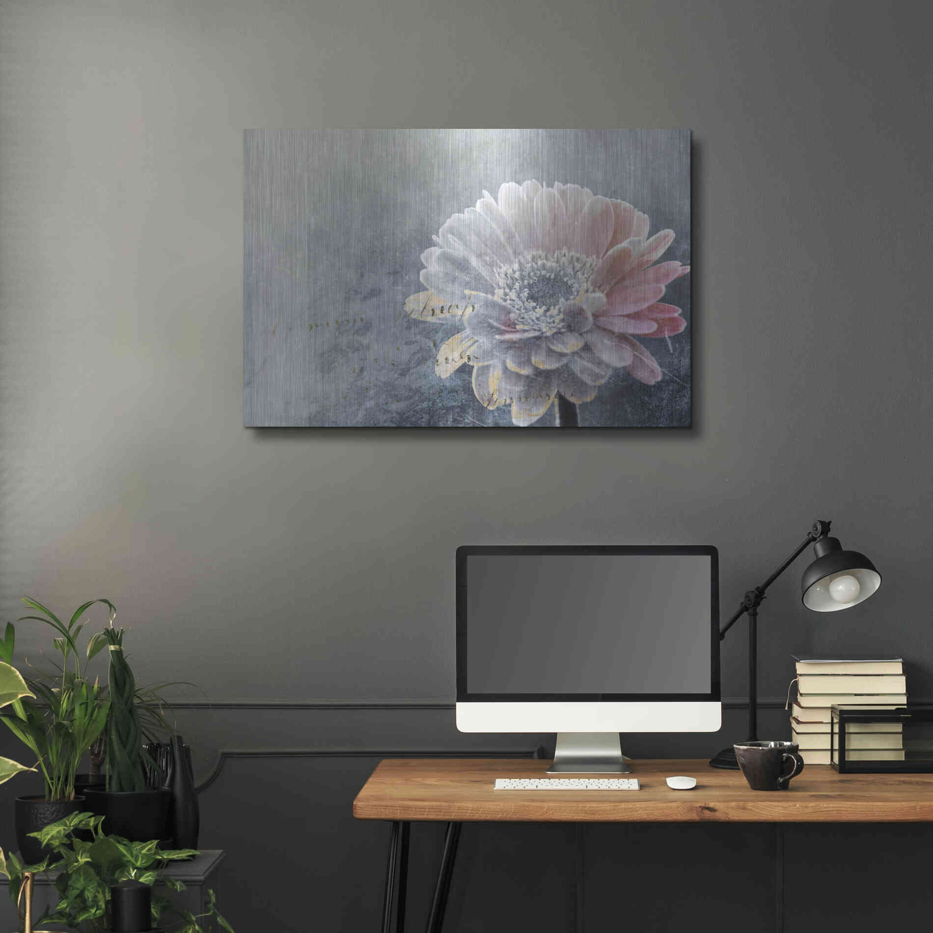 Luxe Metal Art 'Winter Flower' by Incado, Metal Wall Art,36x24