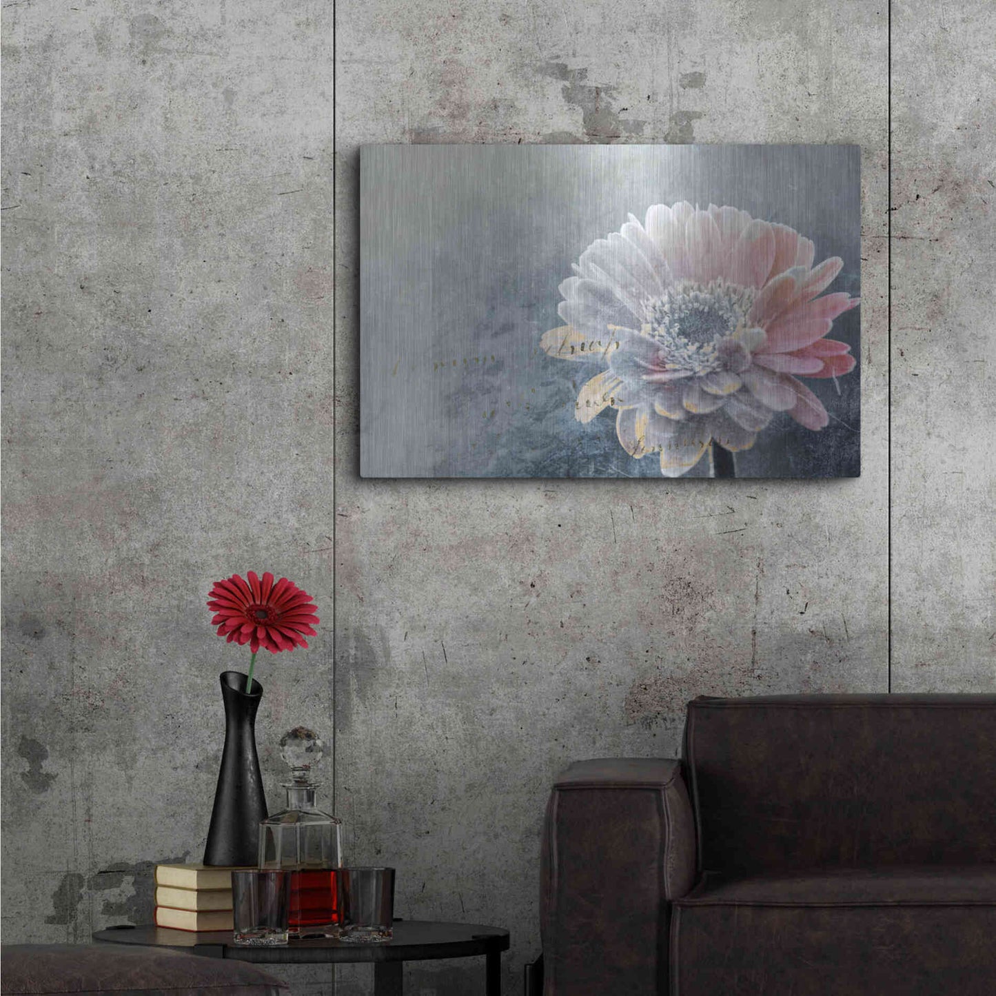 Luxe Metal Art 'Winter Flower' by Incado, Metal Wall Art,36x24