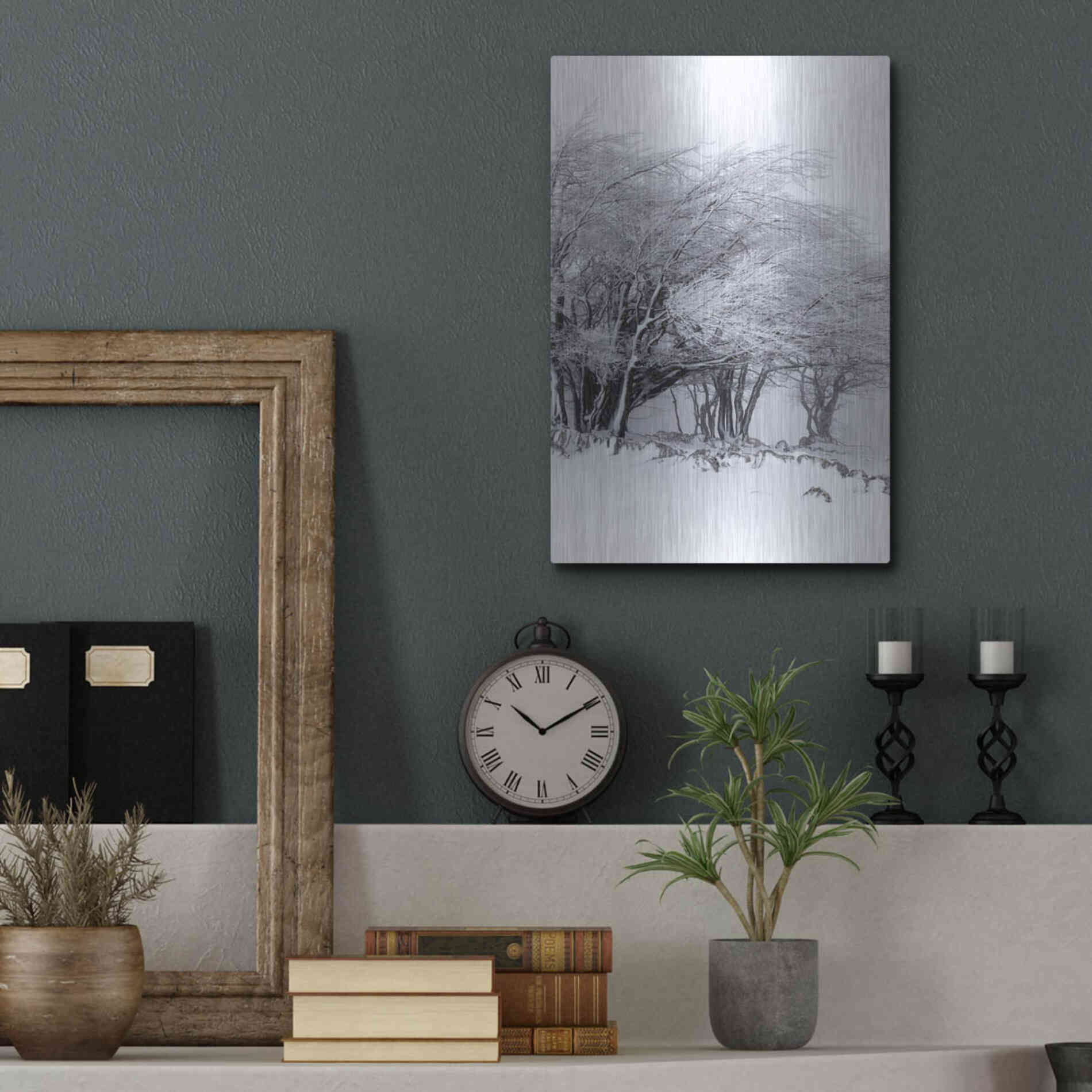 Luxe Metal Art 'Winter Storm' by Incado, Metal Wall Art,12x16