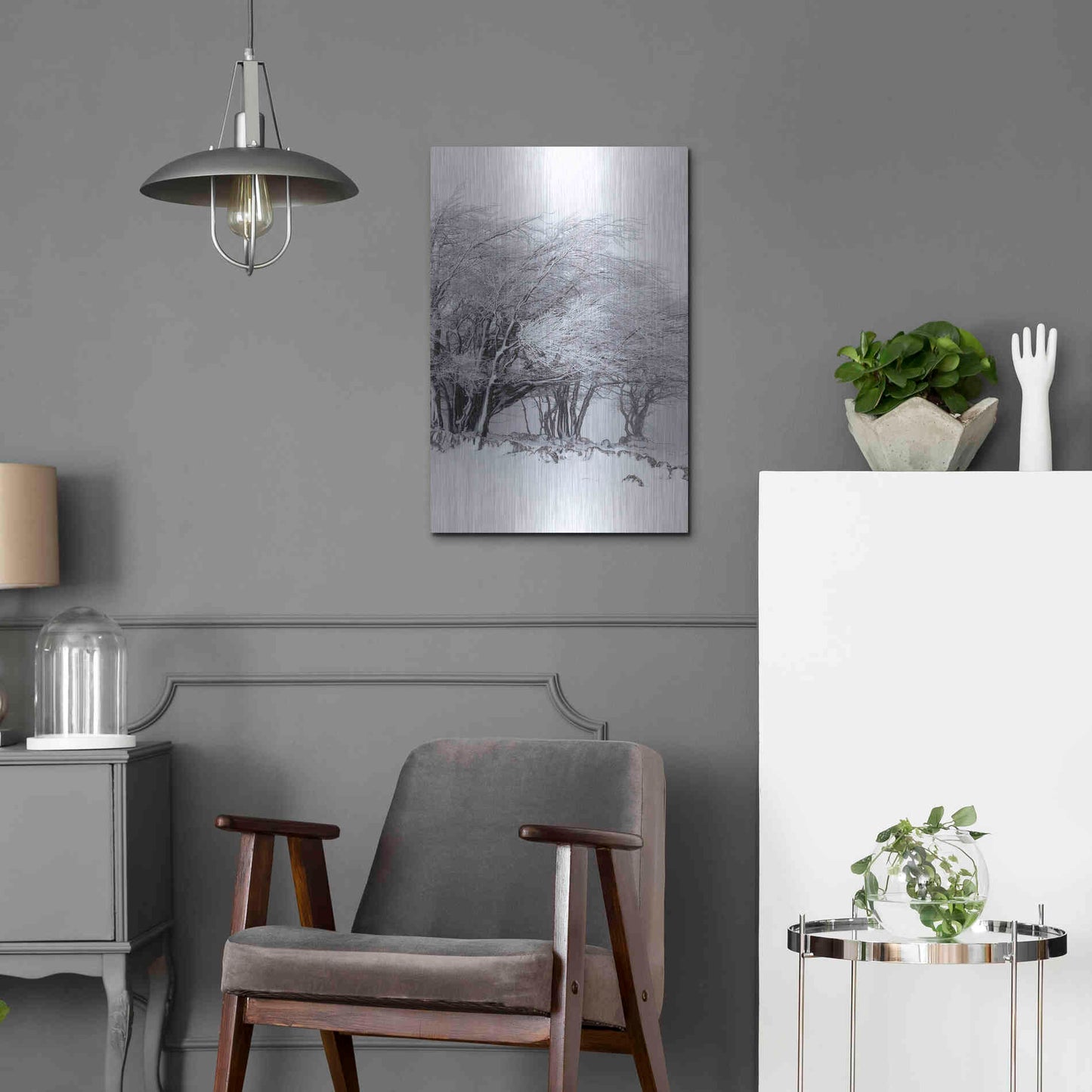 Luxe Metal Art 'Winter Storm' by Incado, Metal Wall Art,16x24