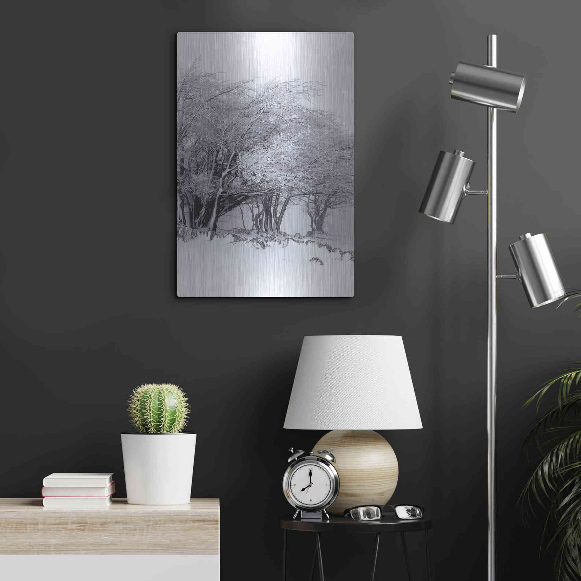 Luxe Metal Art 'Winter Storm' by Incado, Metal Wall Art,16x24