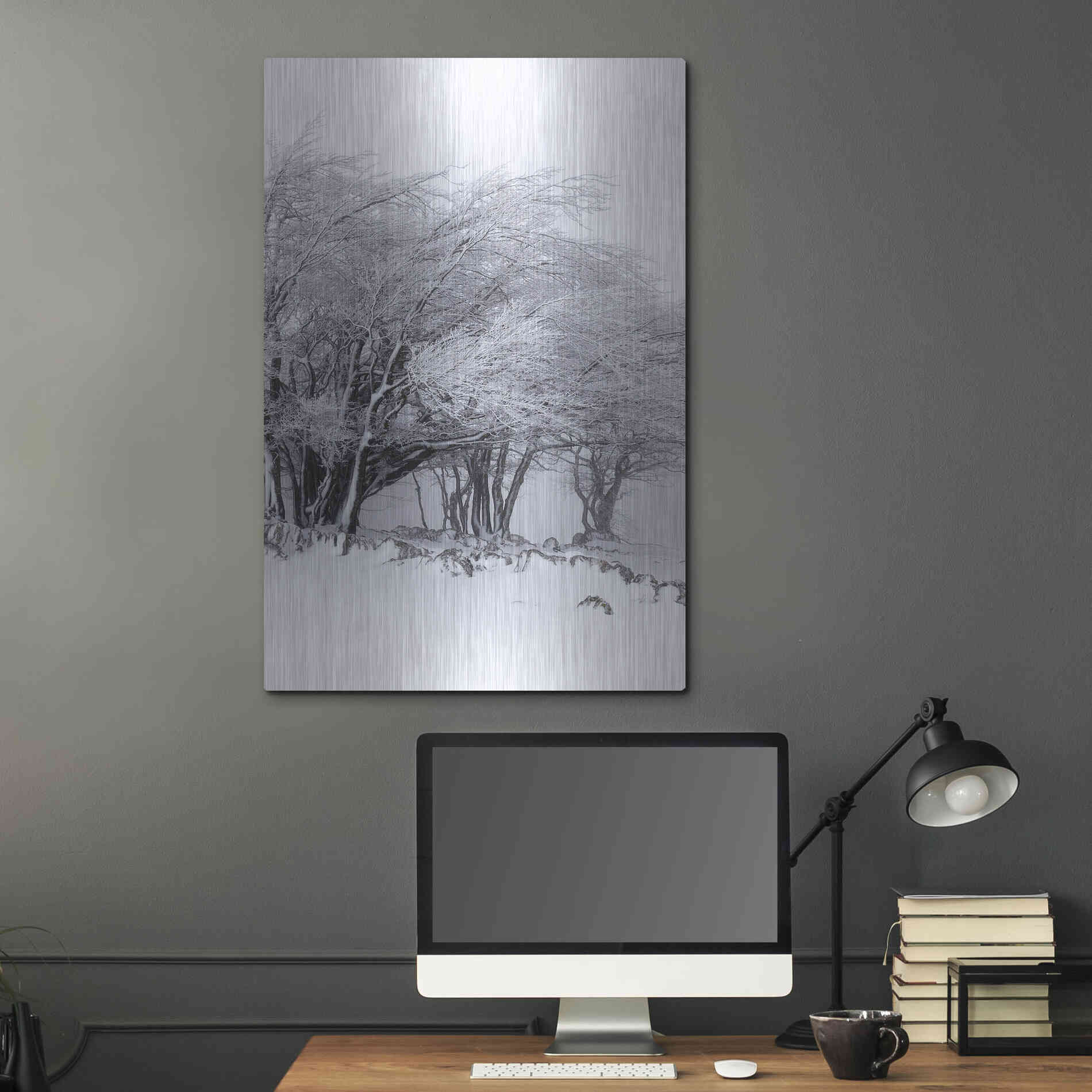 Luxe Metal Art 'Winter Storm' by Incado, Metal Wall Art,24x36
