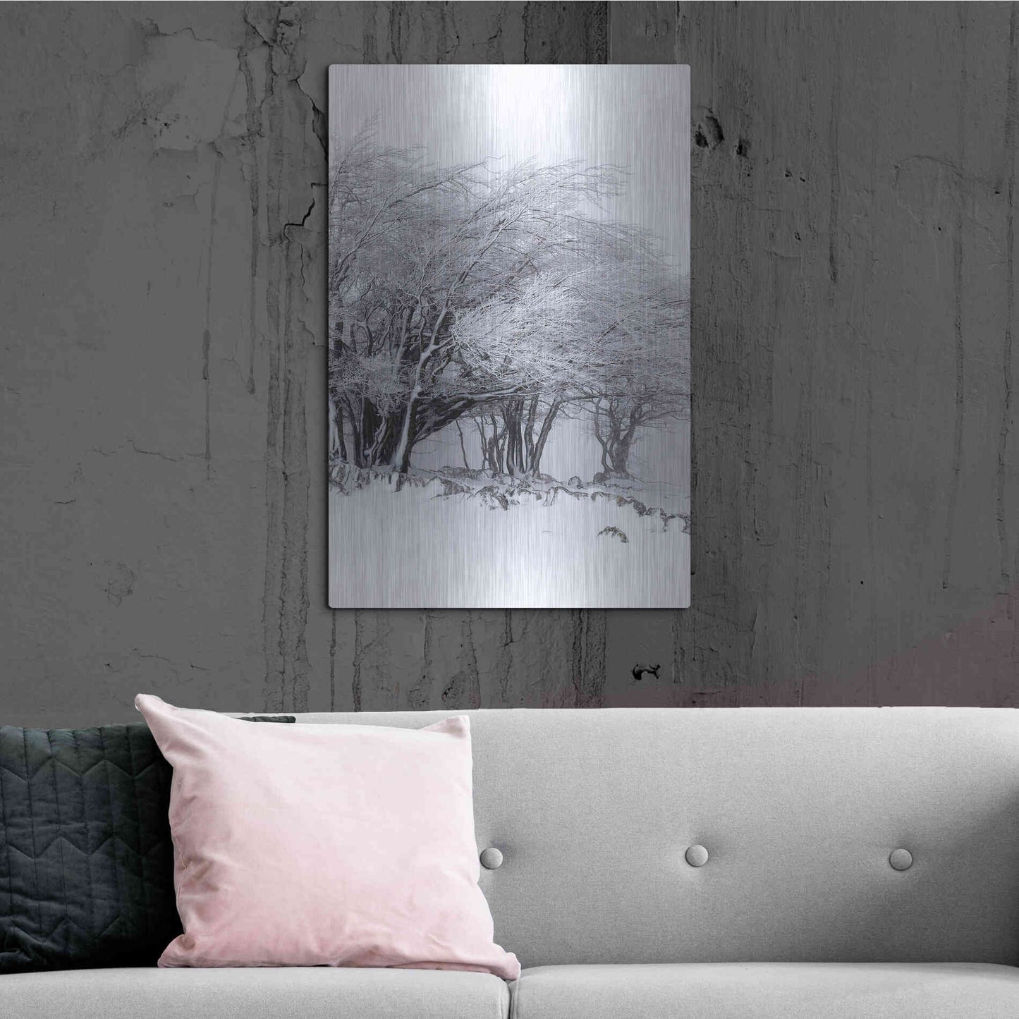 Luxe Metal Art 'Winter Storm' by Incado, Metal Wall Art,24x36