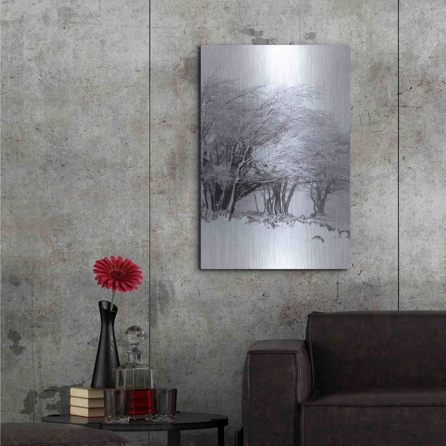 Luxe Metal Art 'Winter Storm' by Incado, Metal Wall Art,24x36