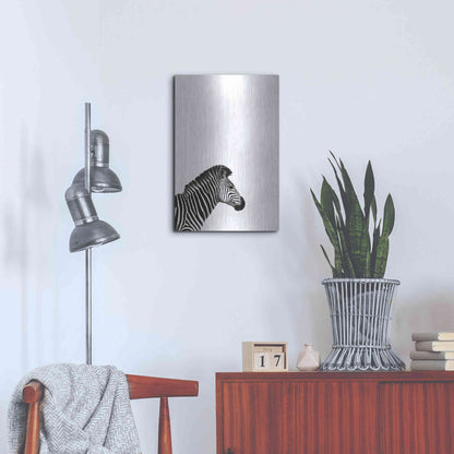 Luxe Metal Art 'Zebra 2' by Incado, Metal Wall Art,16x24