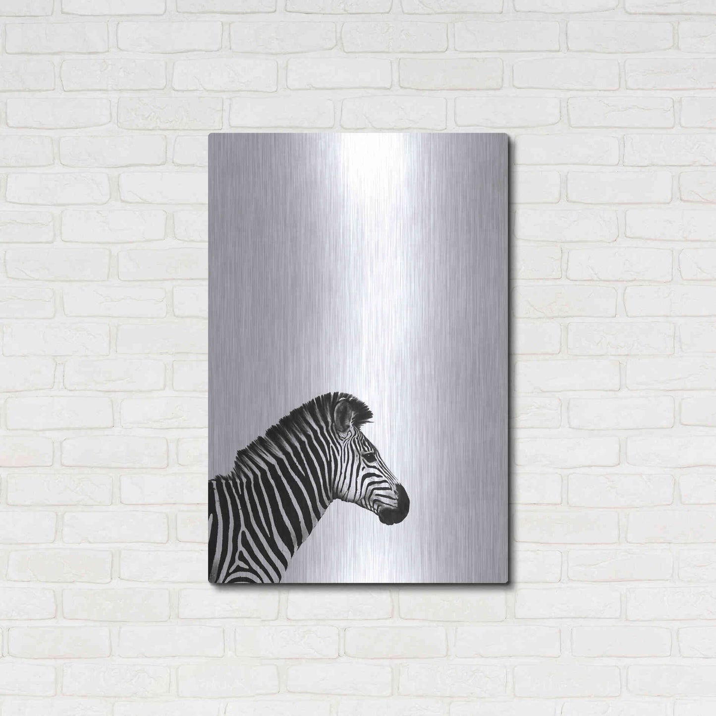 Luxe Metal Art 'Zebra 2' by Incado, Metal Wall Art,24x36