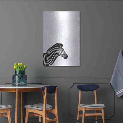 Luxe Metal Art 'Zebra 2' by Incado, Metal Wall Art,24x36