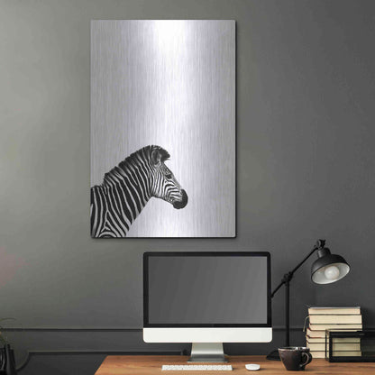 Luxe Metal Art 'Zebra 2' by Incado, Metal Wall Art,24x36