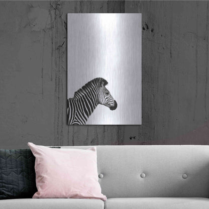 Luxe Metal Art 'Zebra 2' by Incado, Metal Wall Art,24x36