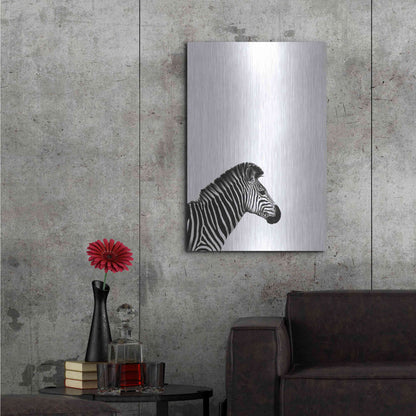 Luxe Metal Art 'Zebra 2' by Incado, Metal Wall Art,24x36