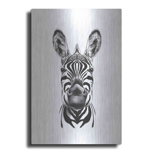 Luxe Metal Art 'Zebra Illustration' by Incado, Metal Wall Art