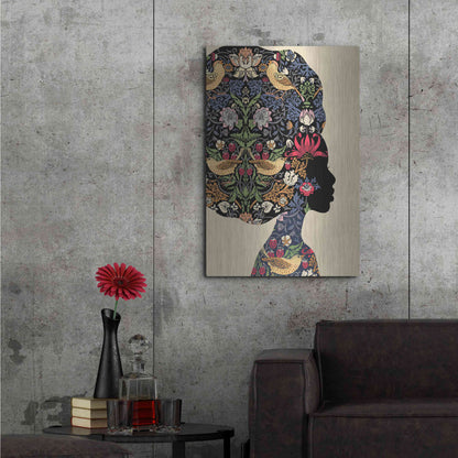 Luxe Metal Art 'Afro Woman' by Ioana Horvat, Metal Wall Art,24x36