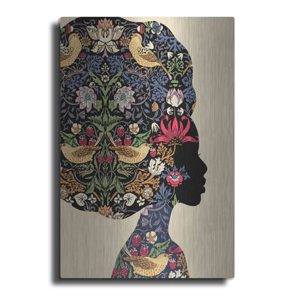 Luxe Metal Art 'Afro Woman' by Ioana Horvat, Metal Wall Art