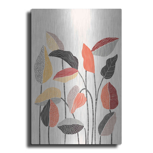 Luxe Metal Art 'Happy Leaves A' by Ioana Horvat, Metal Wall Art