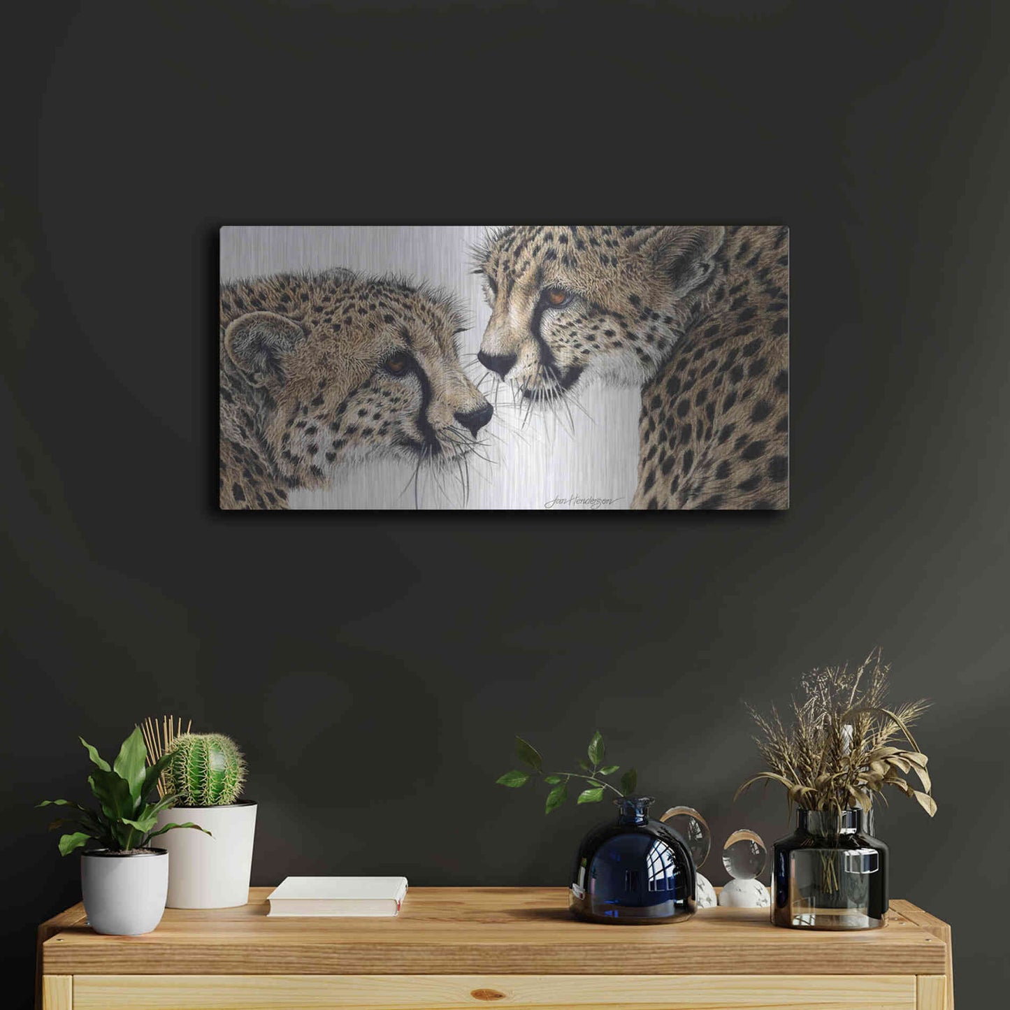 Luxe Metal Art 'A Special Bond' by Jan Henderson, Metal Wall Art,24x12