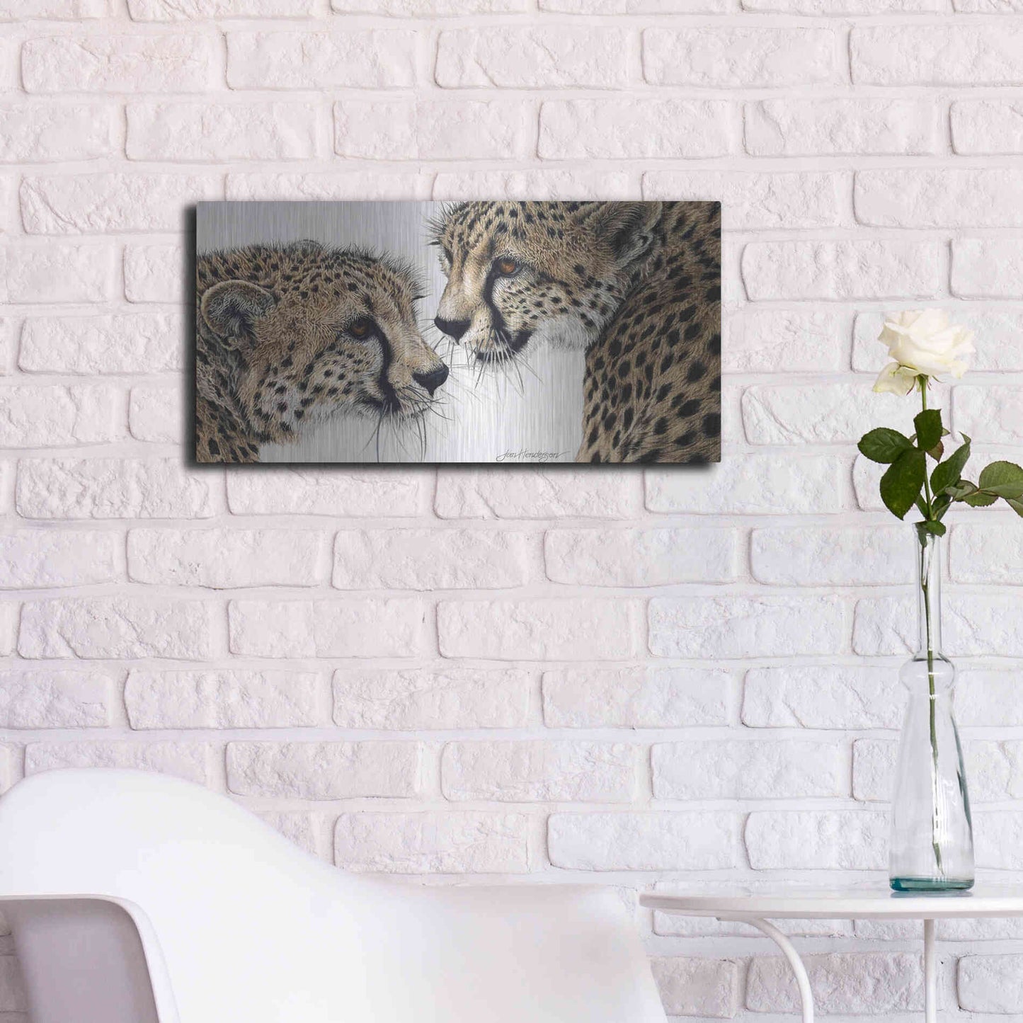 Luxe Metal Art 'A Special Bond' by Jan Henderson, Metal Wall Art,24x12