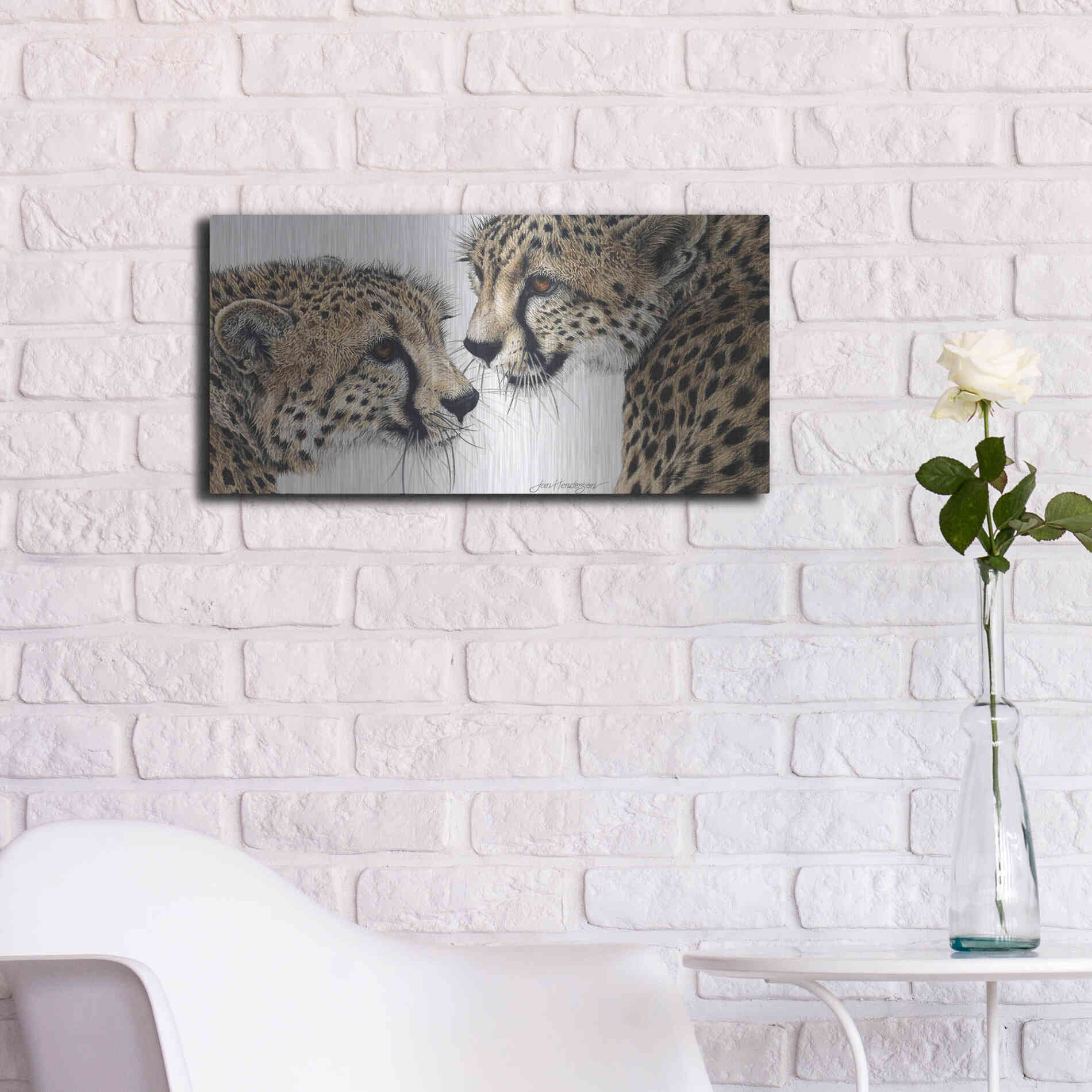 Luxe Metal Art 'A Special Bond' by Jan Henderson, Metal Wall Art,24x12