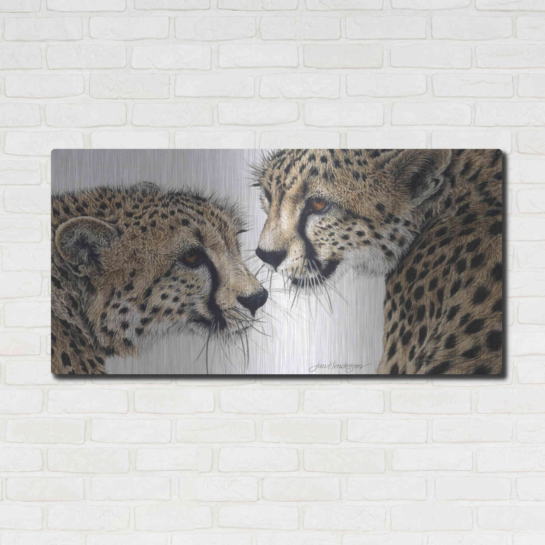 Luxe Metal Art 'A Special Bond' by Jan Henderson, Metal Wall Art,48x24