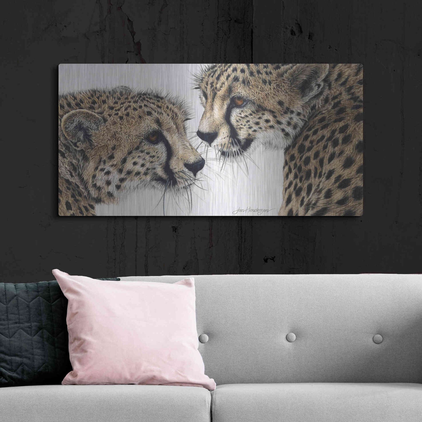 Luxe Metal Art 'A Special Bond' by Jan Henderson, Metal Wall Art,48x24