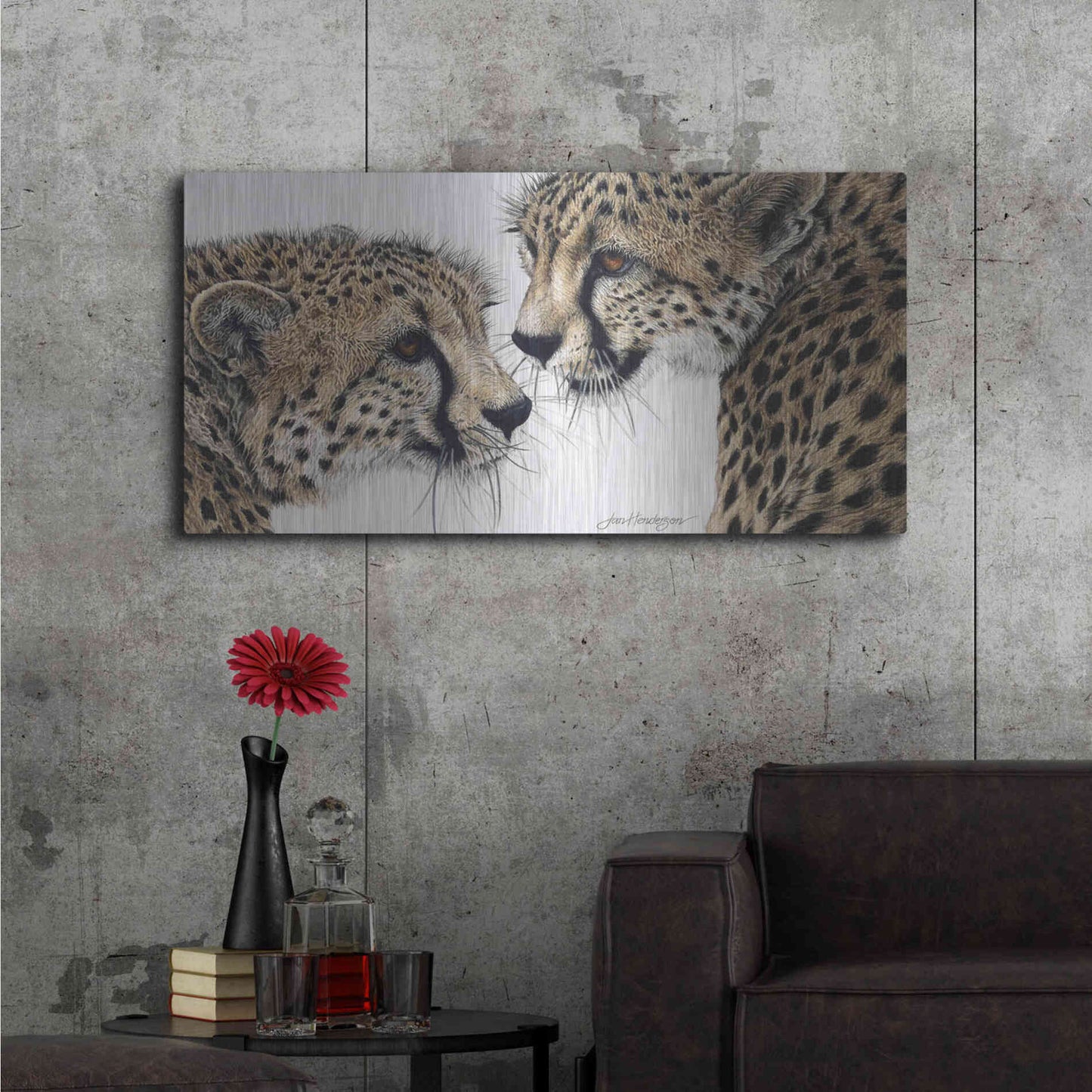 Luxe Metal Art 'A Special Bond' by Jan Henderson, Metal Wall Art,48x24