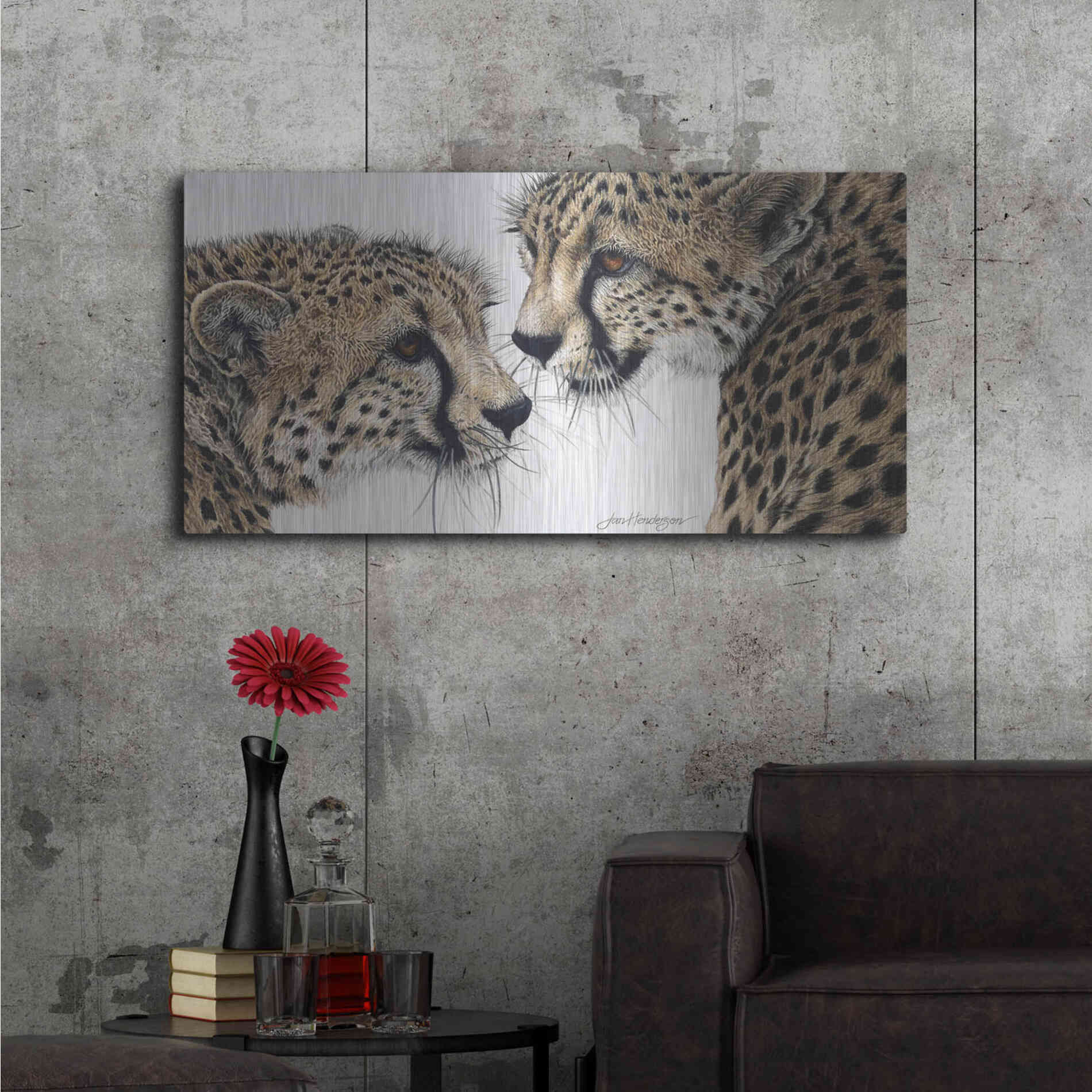 Luxe Metal Art 'A Special Bond' by Jan Henderson, Metal Wall Art,48x24