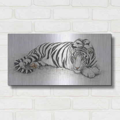 Luxe Metal Art 'Siberian Tiger' by Jan Henderson, Metal Wall Art,24x12