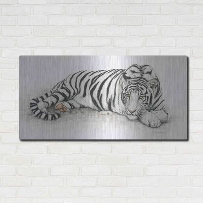 Luxe Metal Art 'Siberian Tiger' by Jan Henderson, Metal Wall Art,48x24