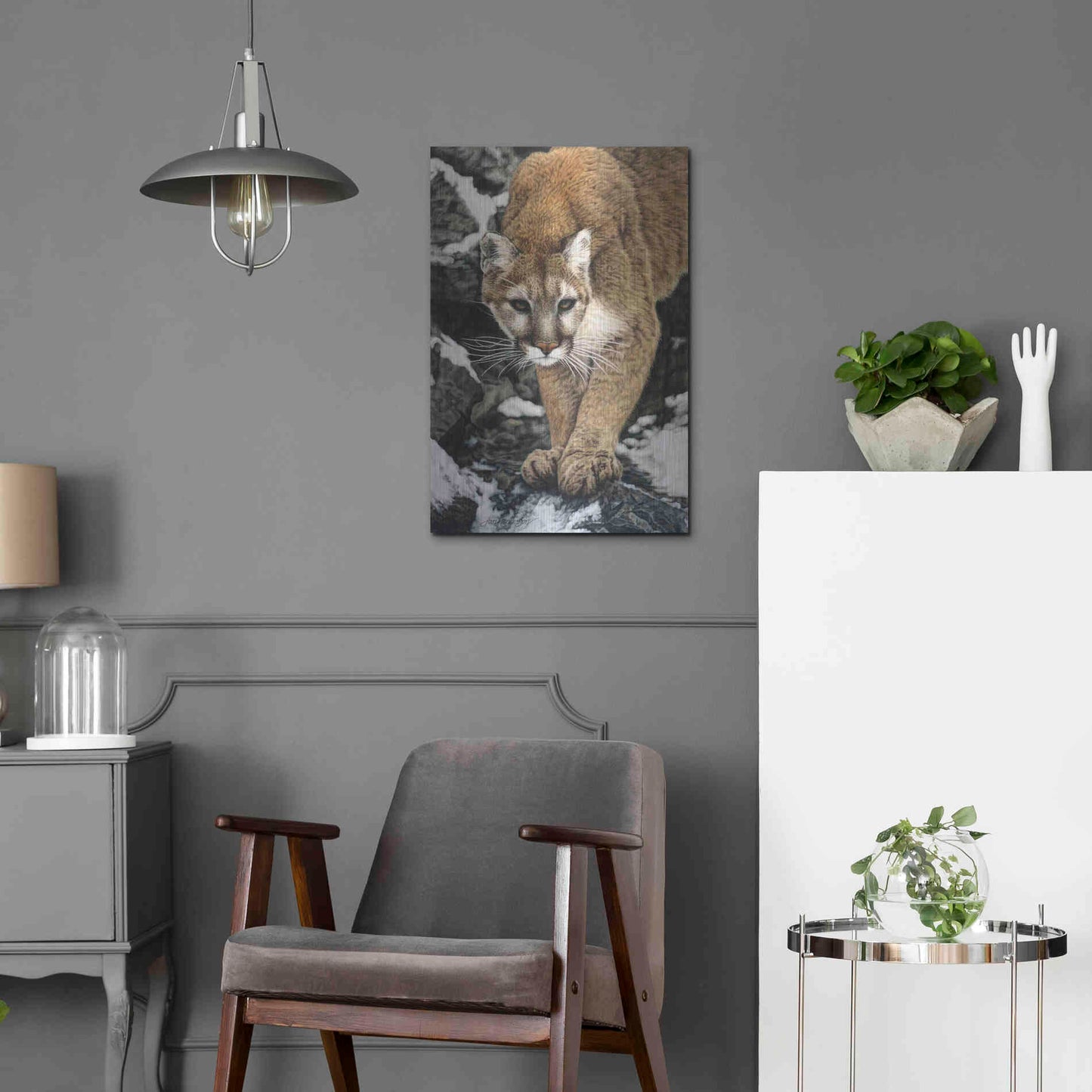 Luxe Metal Art 'Silent Approach' by Jan Henderson, Metal Wall Art,16x24