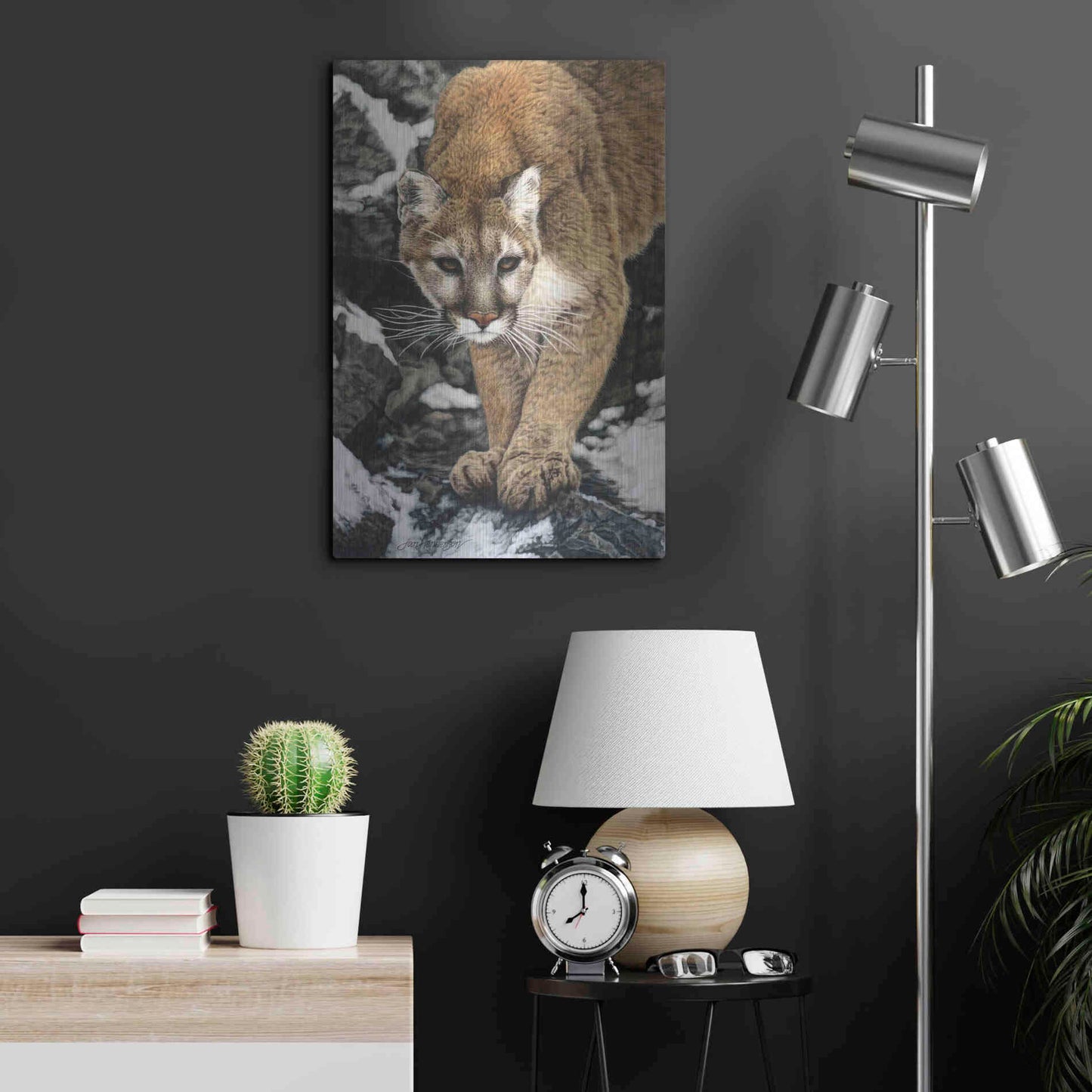 Luxe Metal Art 'Silent Approach' by Jan Henderson, Metal Wall Art,16x24